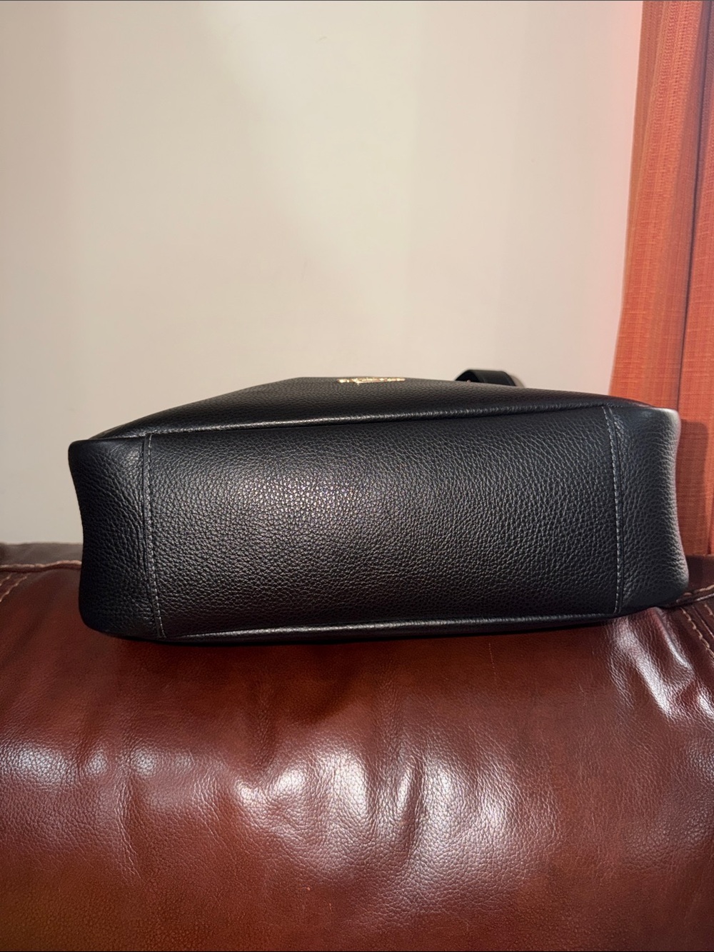 ‼️Coach Large Hadley Black Leather Shoulder Bag - Picture 7 of 12